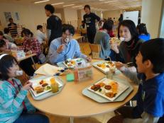 Lunch at corporate cafeteria