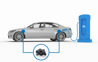 Detecting hydrogen gas leaking from the tank