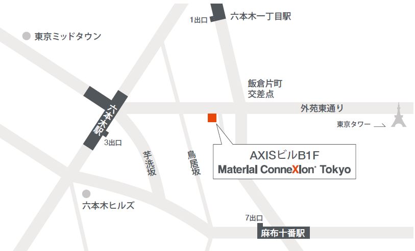 Material ConneXion Tokyo Map